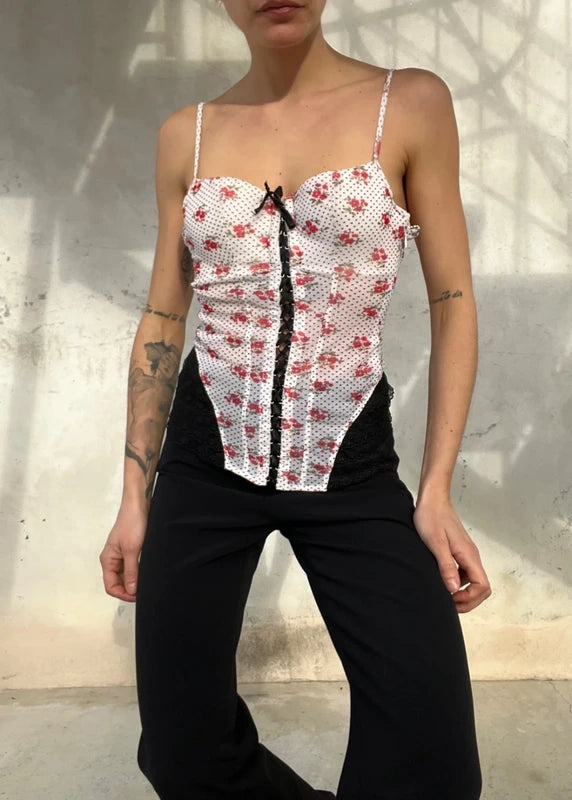 Corpetto Intimissimi con fiori e pizzo