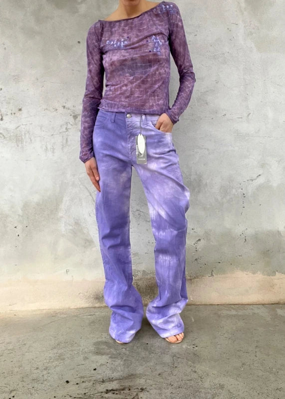Pantaloni tie dye Kocca Technic lilla