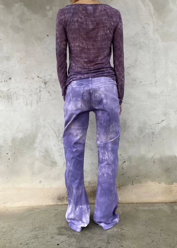 Pantaloni tie dye Kocca Technic lilla
