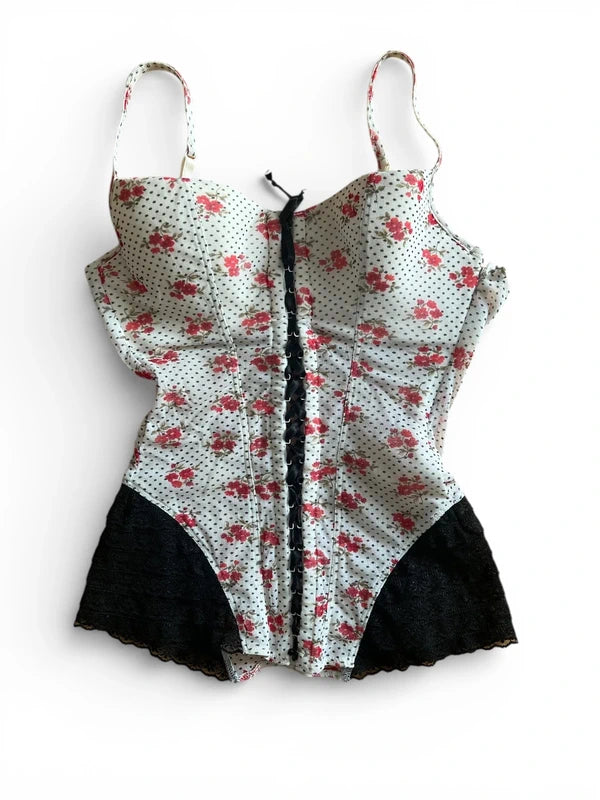 Corpetto Intimissimi con fiori e pizzo