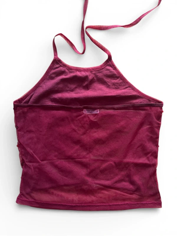 Top burgundy con paillettes
