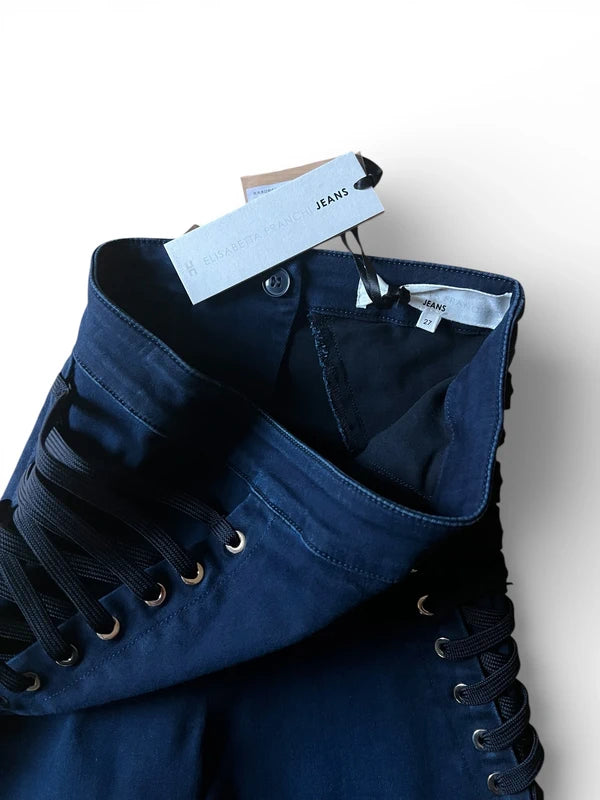 Jeans Elisabetta Franchi skinny con lacci