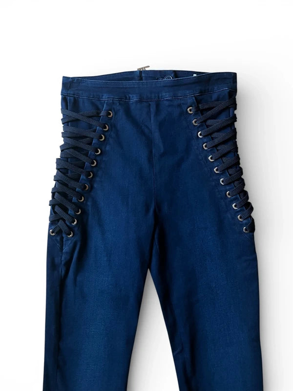 Jeans Elisabetta Franchi skinny con lacci