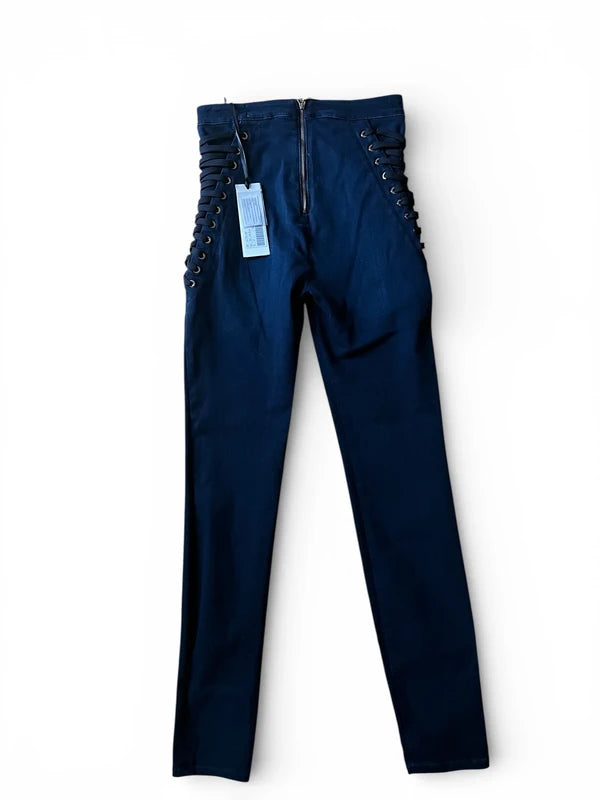 Jeans Elisabetta Franchi skinny con lacci