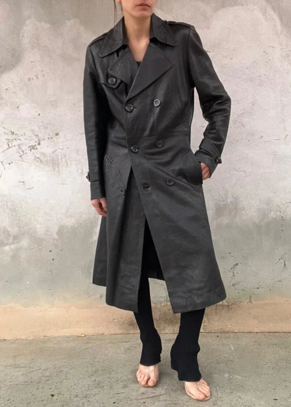 Trench in pelle vintage