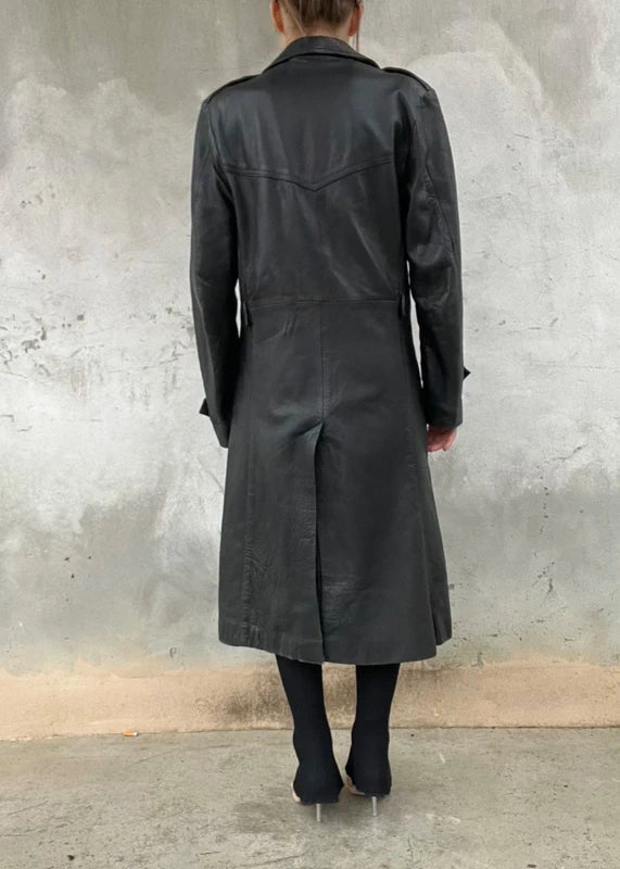 Trench in pelle vintage