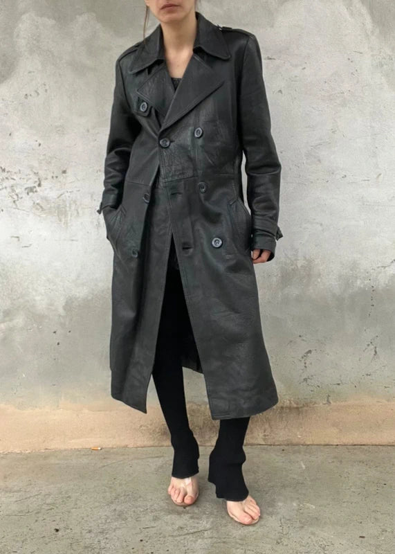 Trench in pelle vintage