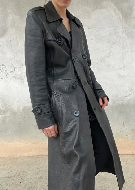Trench in pelle vintage