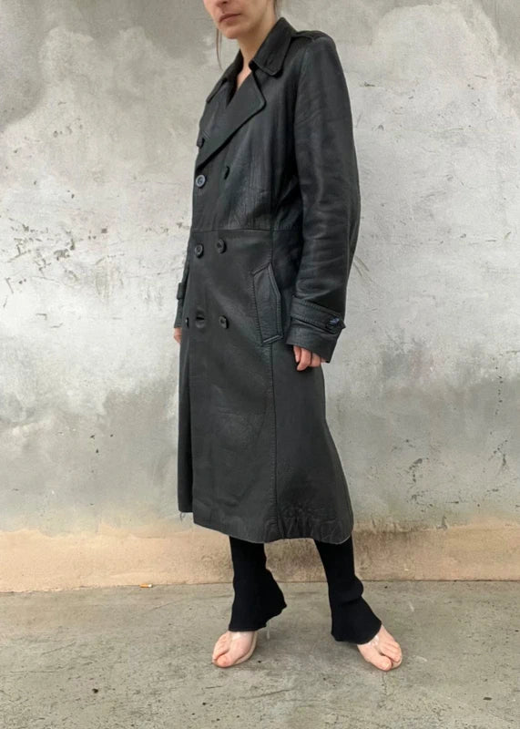 Trench in pelle vintage