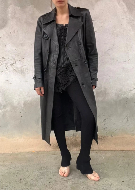 Trench in pelle vintage
