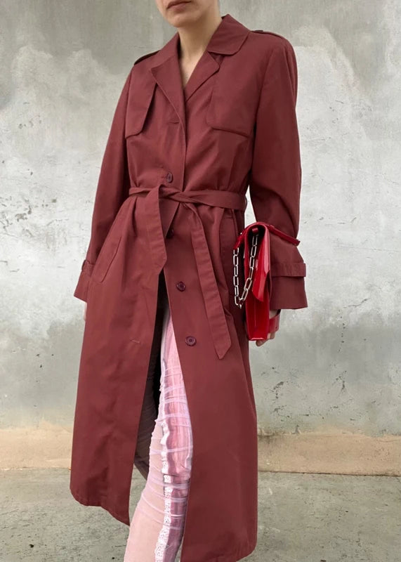 Trench vintage burgundy