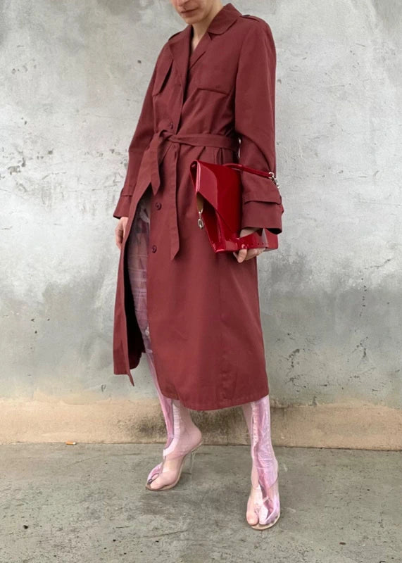 Trench vintage burgundy