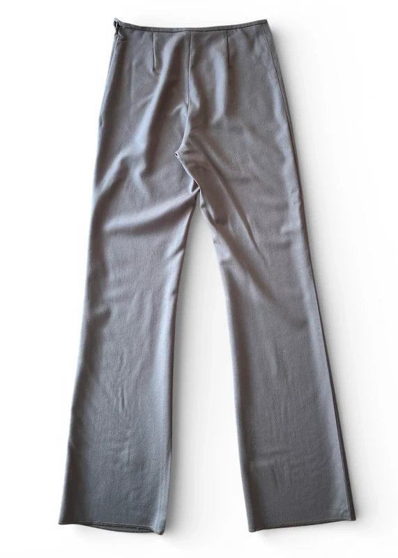 Pantaloni in misto lana beige