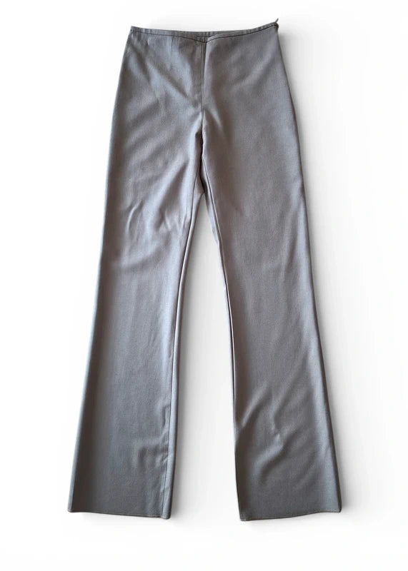 Pantaloni in misto lana beige