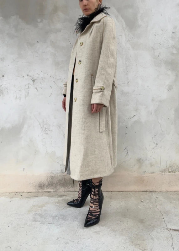 Cappotto pura lana vergine beige