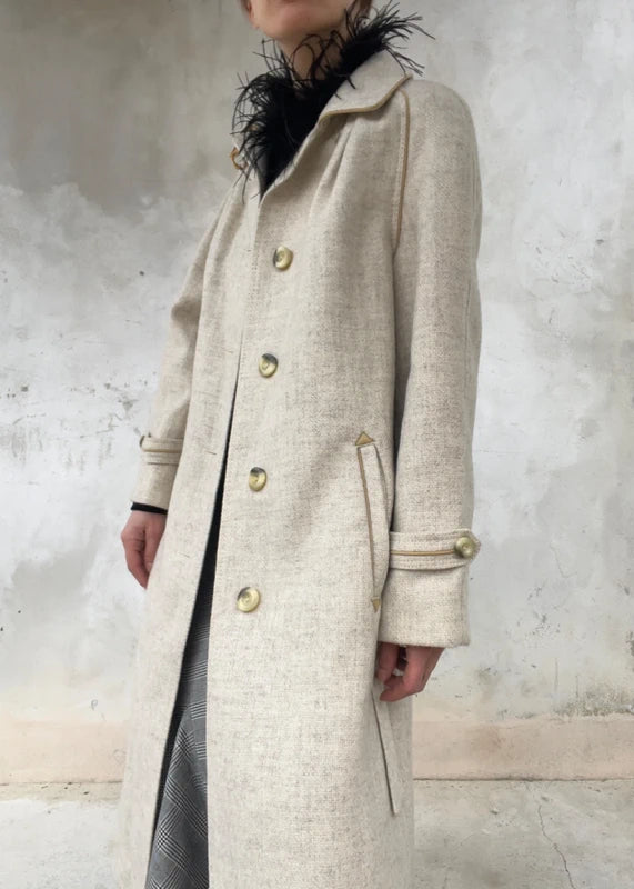 Cappotto pura lana vergine beige