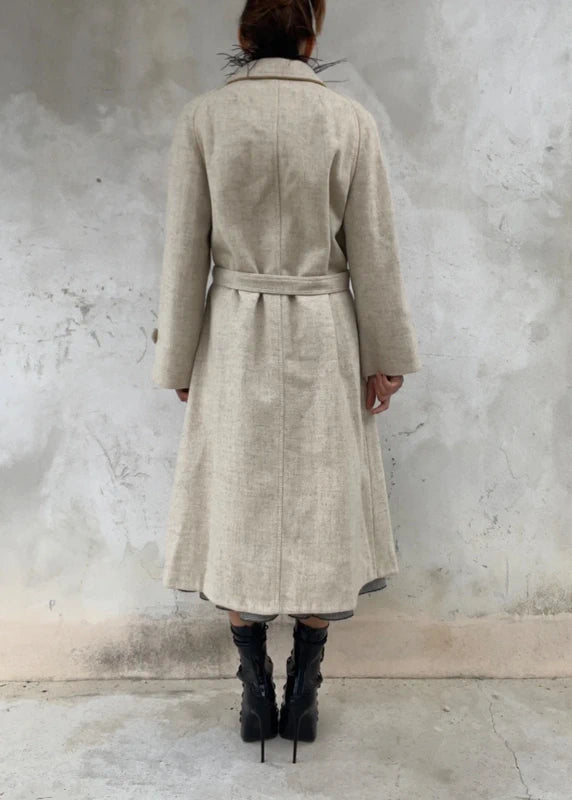 Cappotto pura lana vergine beige