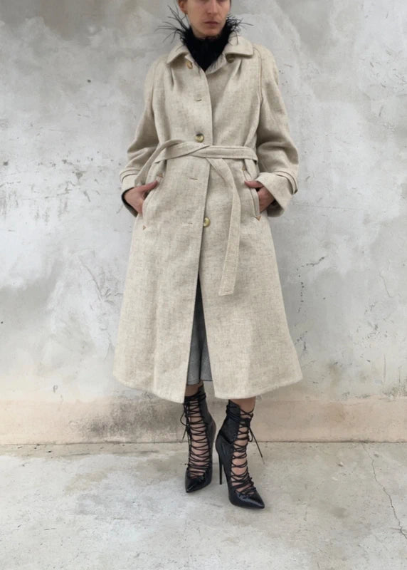 Cappotto pura lana vergine beige