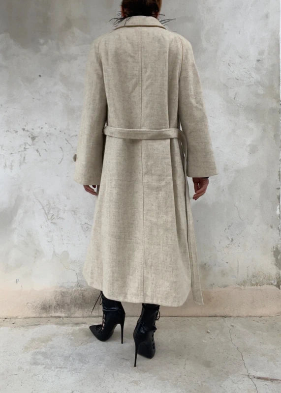 Cappotto pura lana vergine beige