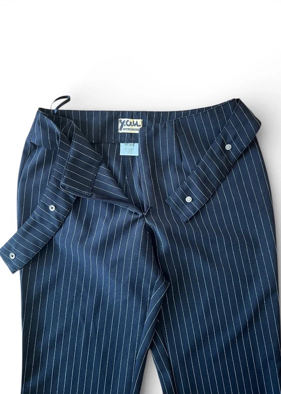 Pantaloni Y2K gessati
