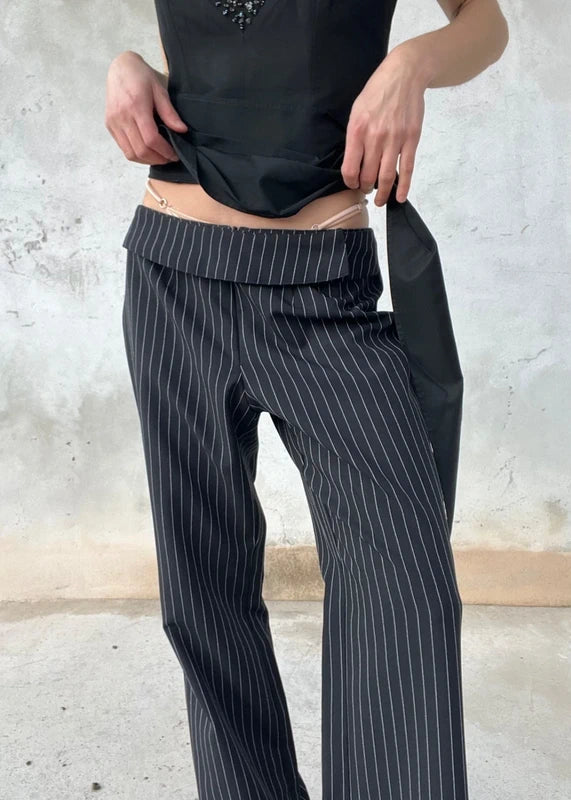 Pantaloni Y2K gessati