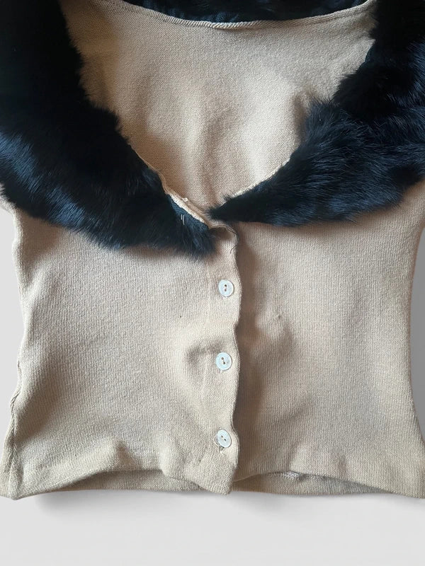 Cardigan con ampio collo