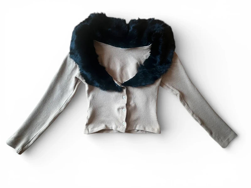Cardigan con ampio collo
