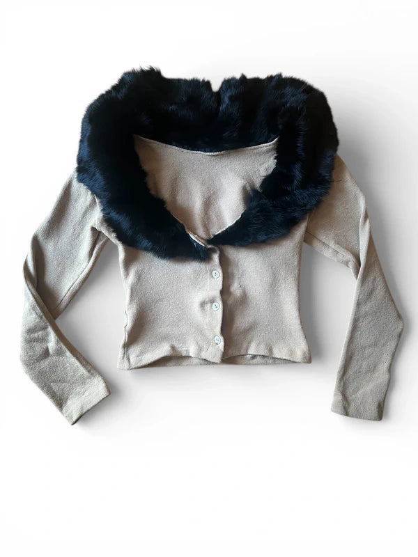 Cardigan con ampio collo