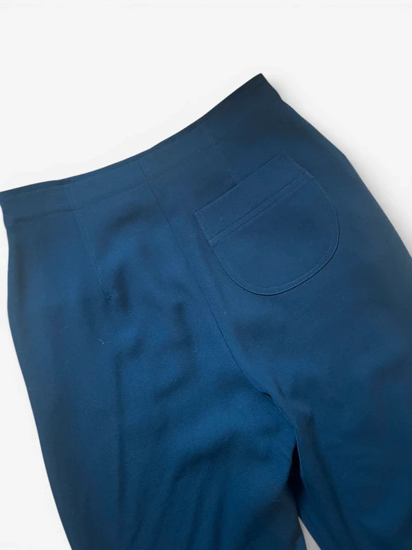 Pantalon lana blu scuro vintage