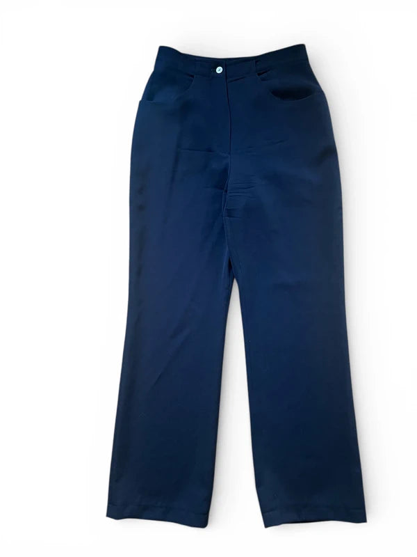 Pantalon lana blu scuro vintage