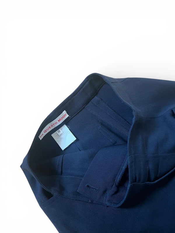 Pantalon lana blu scuro vintage
