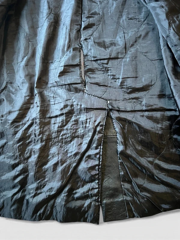 Trench anni 90 nero in pelle