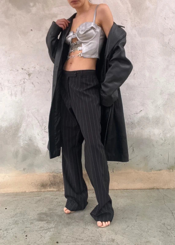Pantalone classico gessato