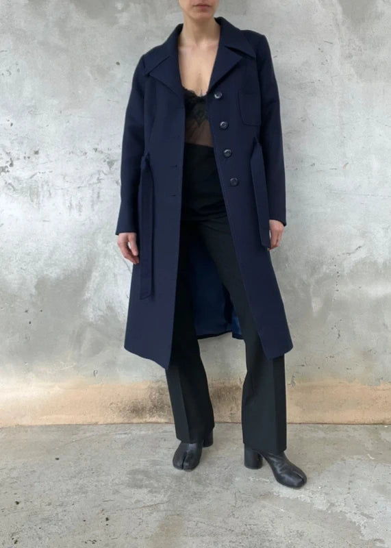 Navy blue raincoat