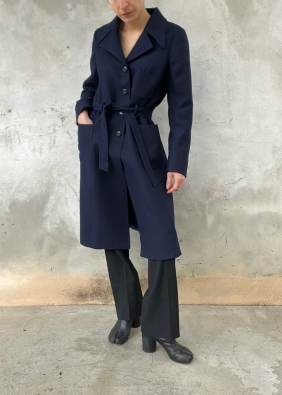 Navy blue raincoat