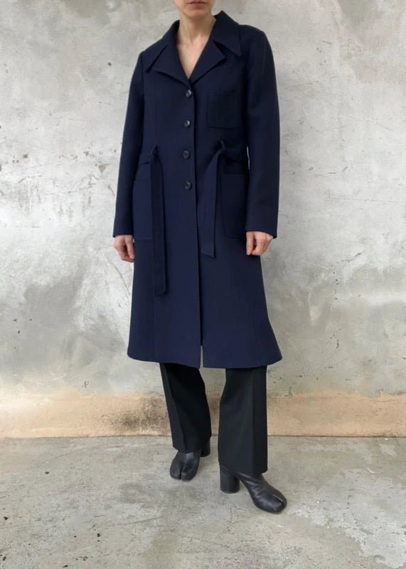 Navy blue raincoat