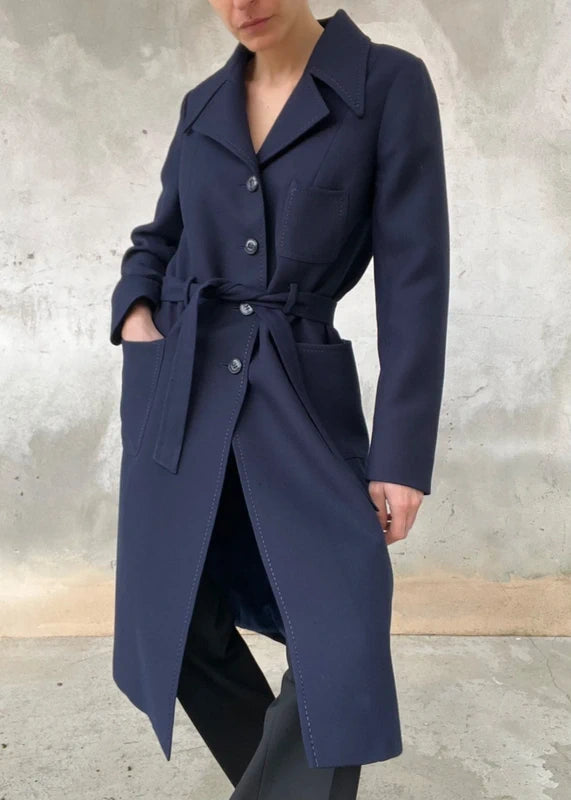 Navy blue raincoat