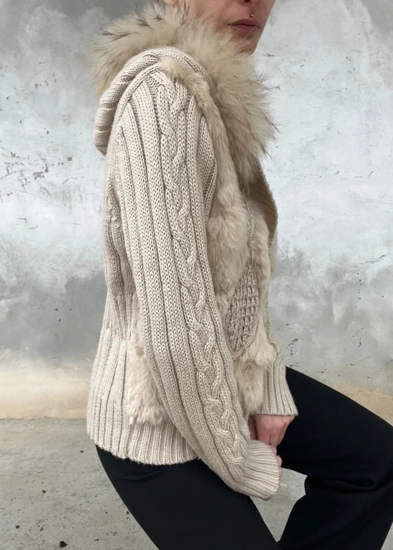 Maglione beige in maglia