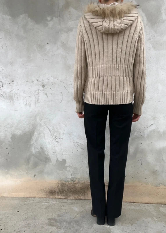 Maglione beige in maglia