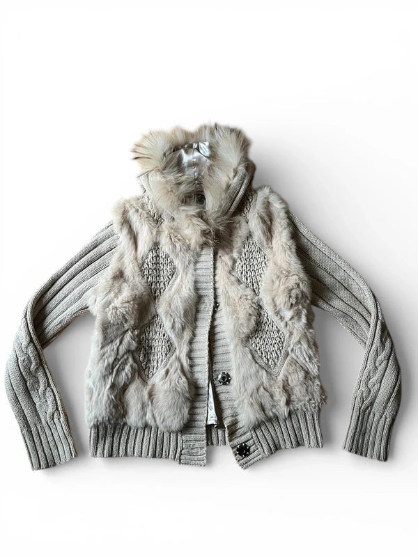 Maglione beige in maglia
