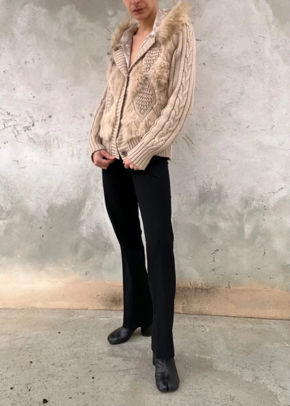 Maglione beige in maglia