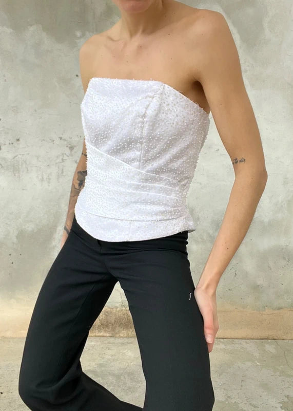 Corsetto vintage con perline
