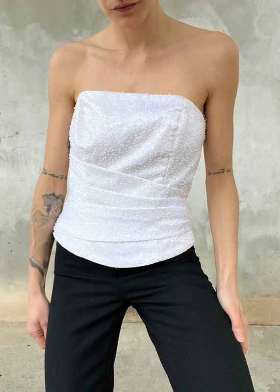 Corsetto vintage con perline