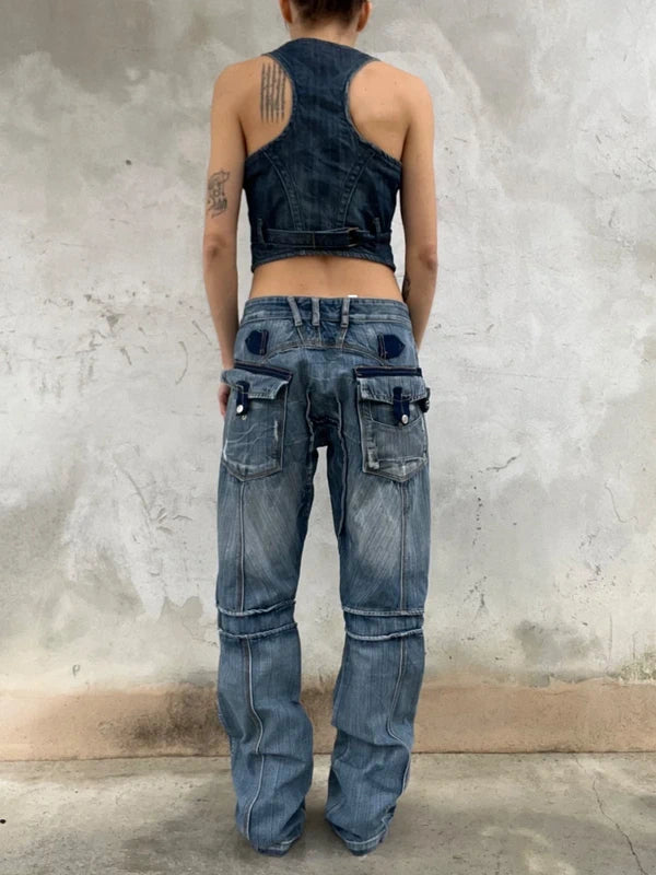 Vintage denim vest