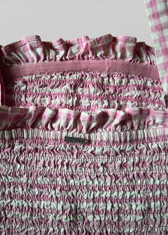 Top Vichy rosa