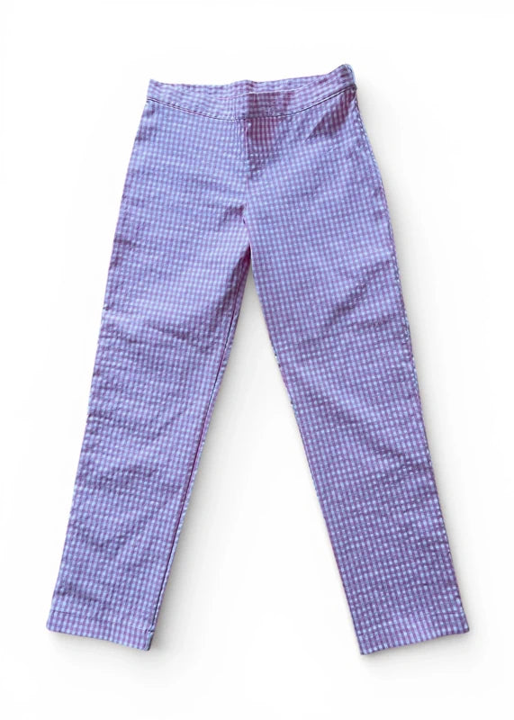 Pantaloni vichy rosa