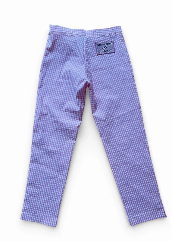 Pantaloni vichy rosa