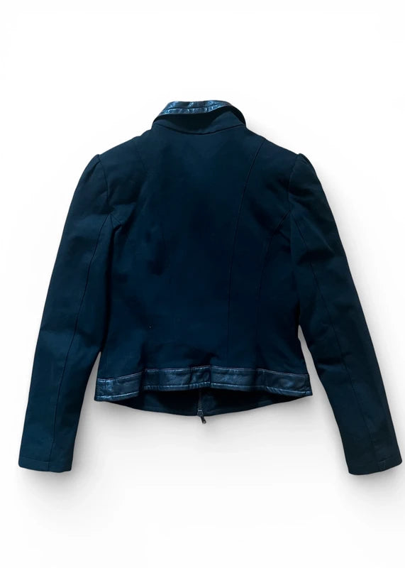 Giacca Extyn vintage in pelle e tessuto