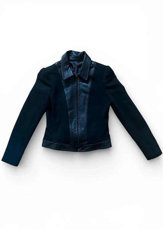 Giacca Extyn vintage in pelle e tessuto