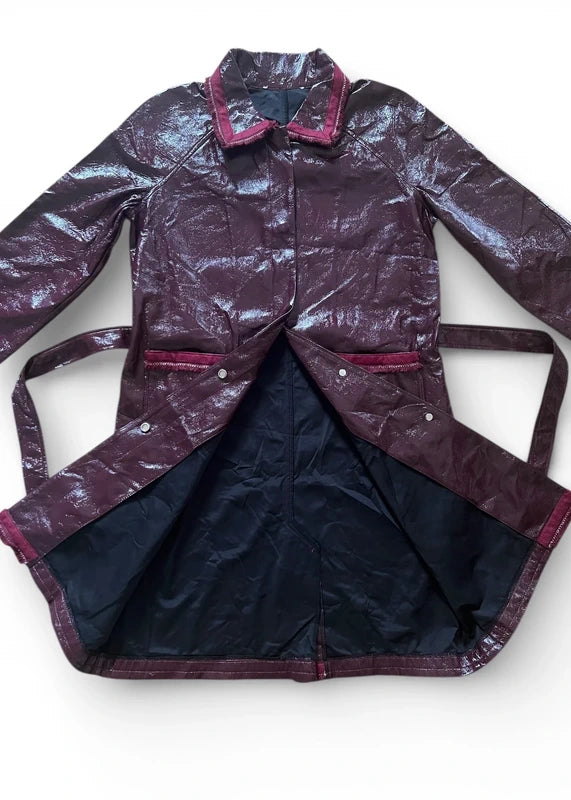 Trench vinile burgundy